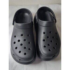 Crocs Iconic comfort Unisex Size Men's 6 Women's 8 Black  Crush Clog